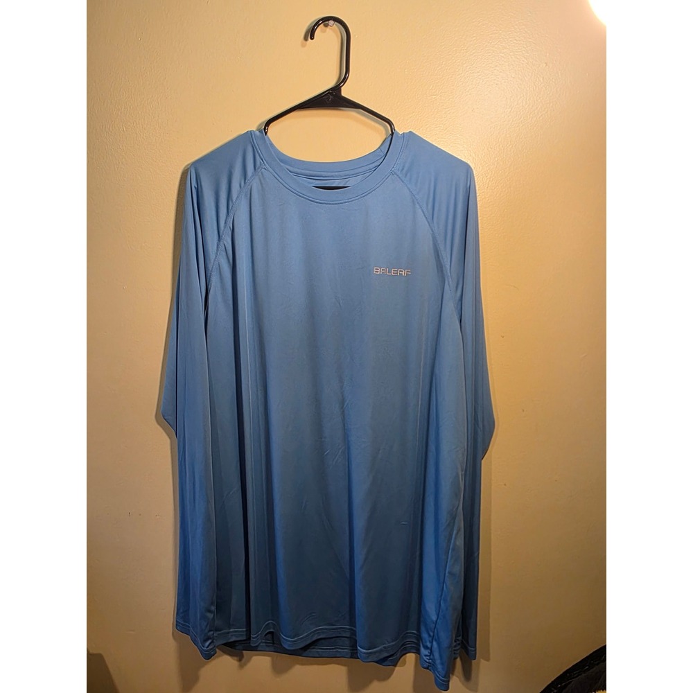 Baleaf Mens 3XL Blue Long Sleeve Performance Sun Shirt UPF Activewear Tee